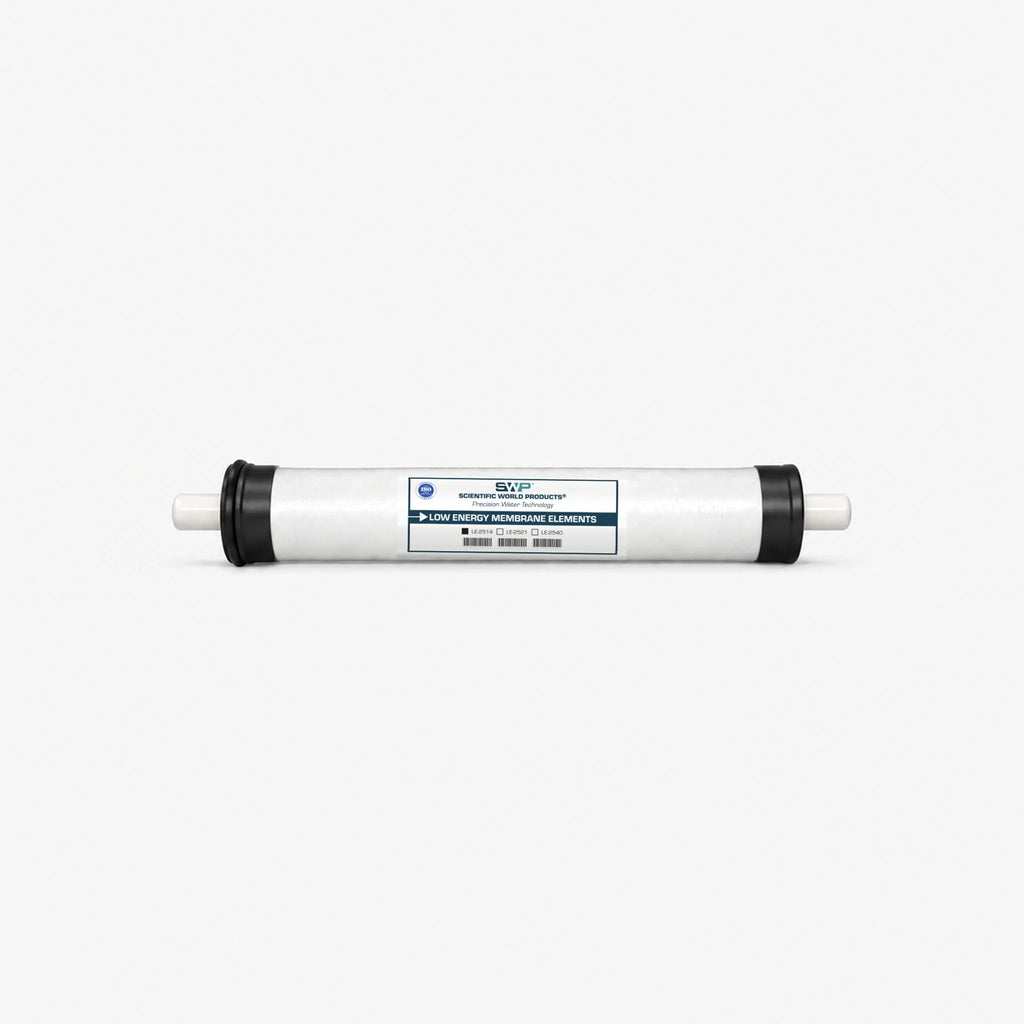 Side view of the 2.5" x 14" freshwater reverse osmosis membrane