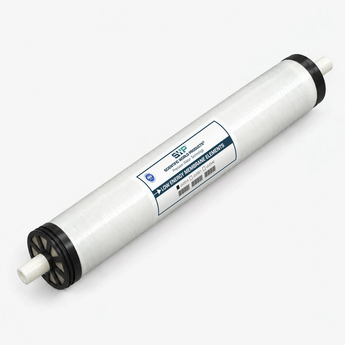 Freshwater RO membrane element, 2.5" x 14" TFC, at an angle