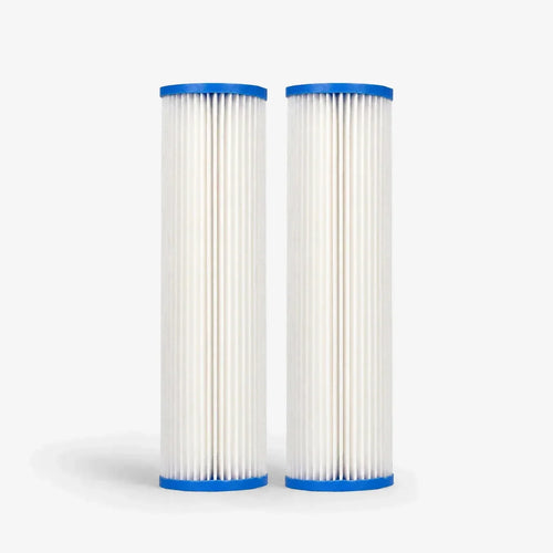 Pleated sediment filter cartridge 2-7/8 x 9-3/4 inch, pack of 2
