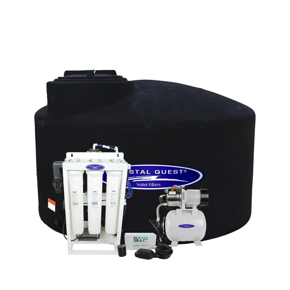Crystal Quest whole house reverse osmosis system 300 GPD with 500 gallon storage tank kit