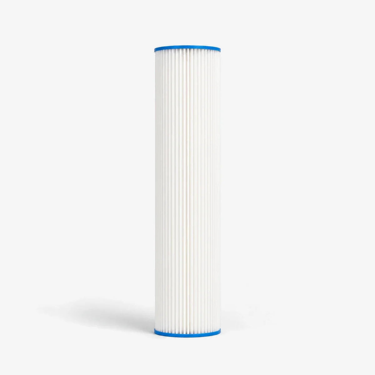 Pleated sediment filter cartridge 4-5/8 x 20 inch, single cartridge