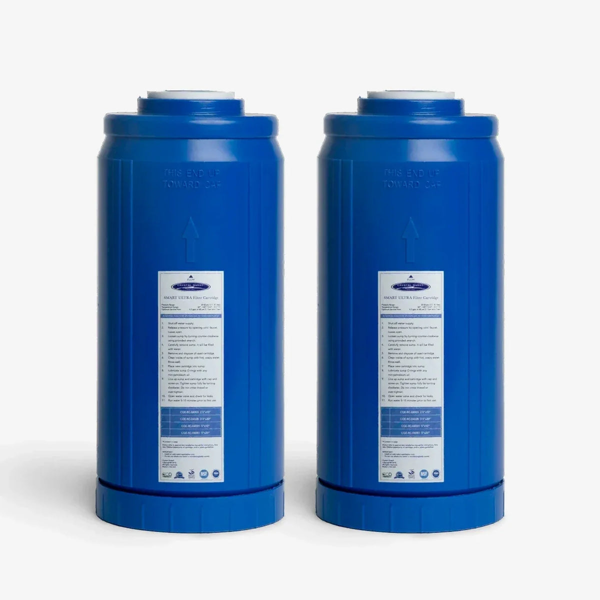 SMART Ultra filter cartridge, 4-5/8" x 9-3/4", pack of 2