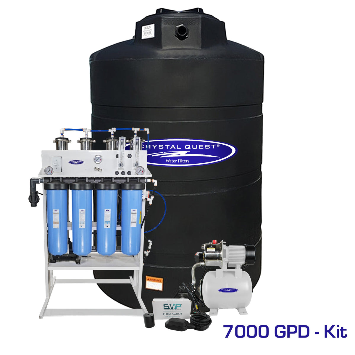 Crystal Quest whole house reverse osmosis system 7000 GPD with 500 gallon storage tank kit