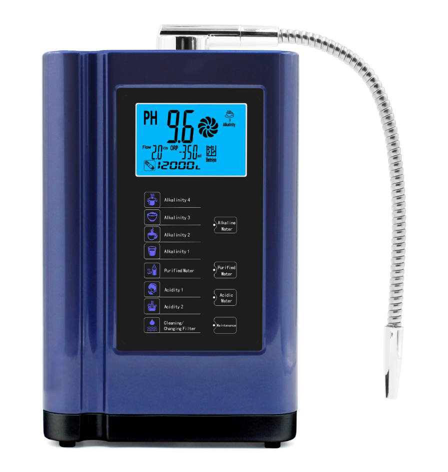 Puriva Ion 7 | Alkaline & Acidic Water Ionizer with 7 Titanium Plates | Blue