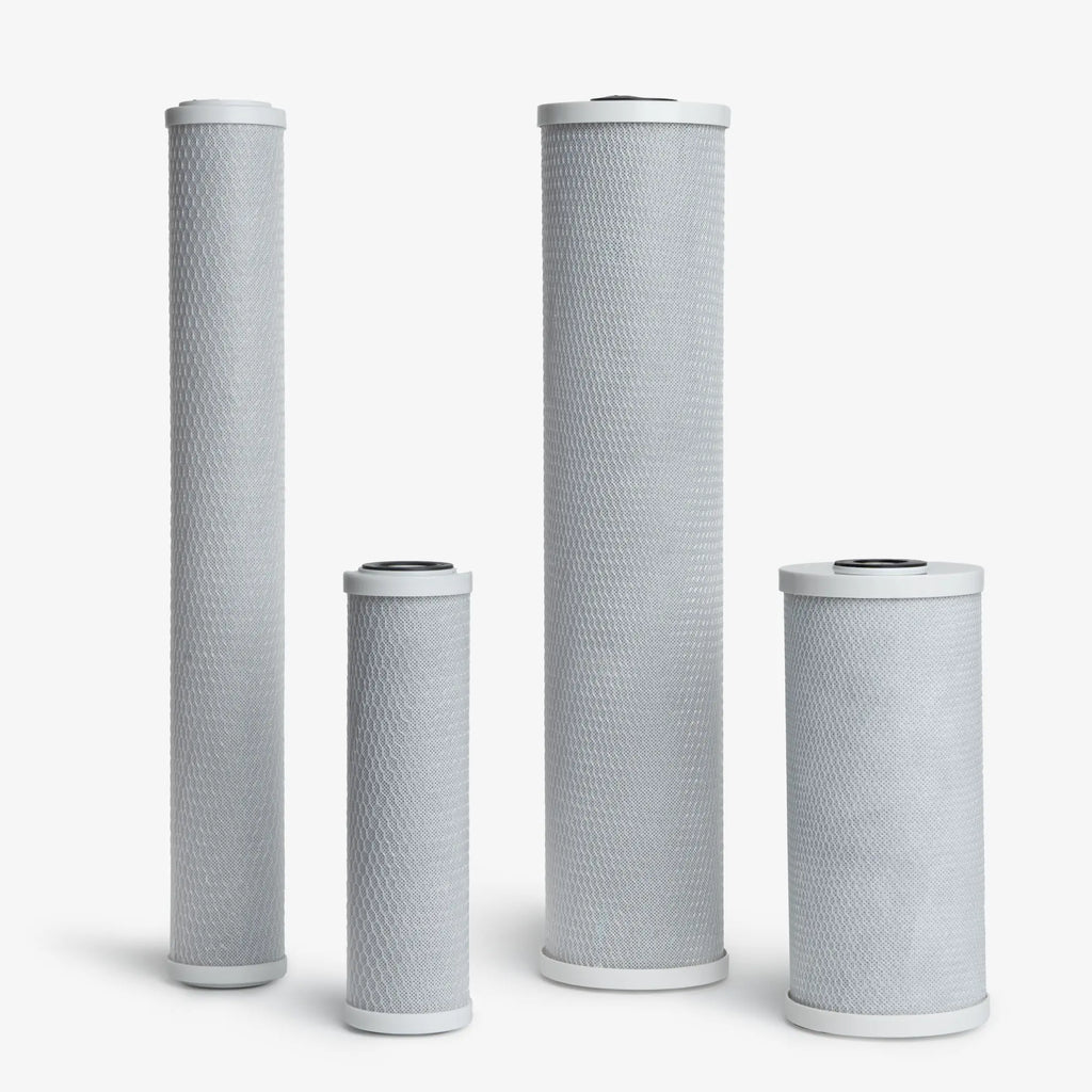 Coconut carbon block filter cartridges in all four sizes