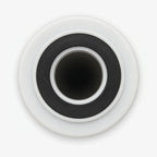 Top view of the 2-7/8 inch carbon block cartridge end cap