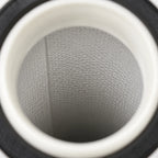 Inside view of the coconut carbon block cartridge core