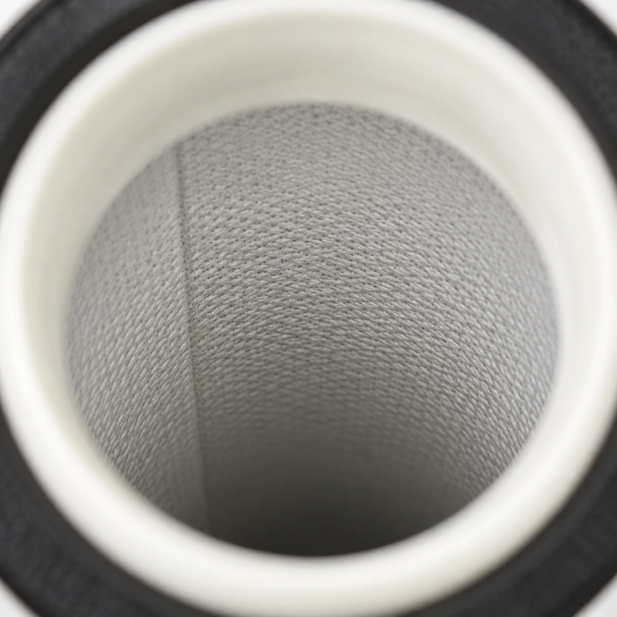 Inside view of the coconut carbon block cartridge core