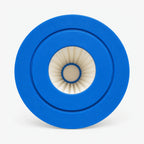End cap of the pleated sediment cartridge seen from directly above
