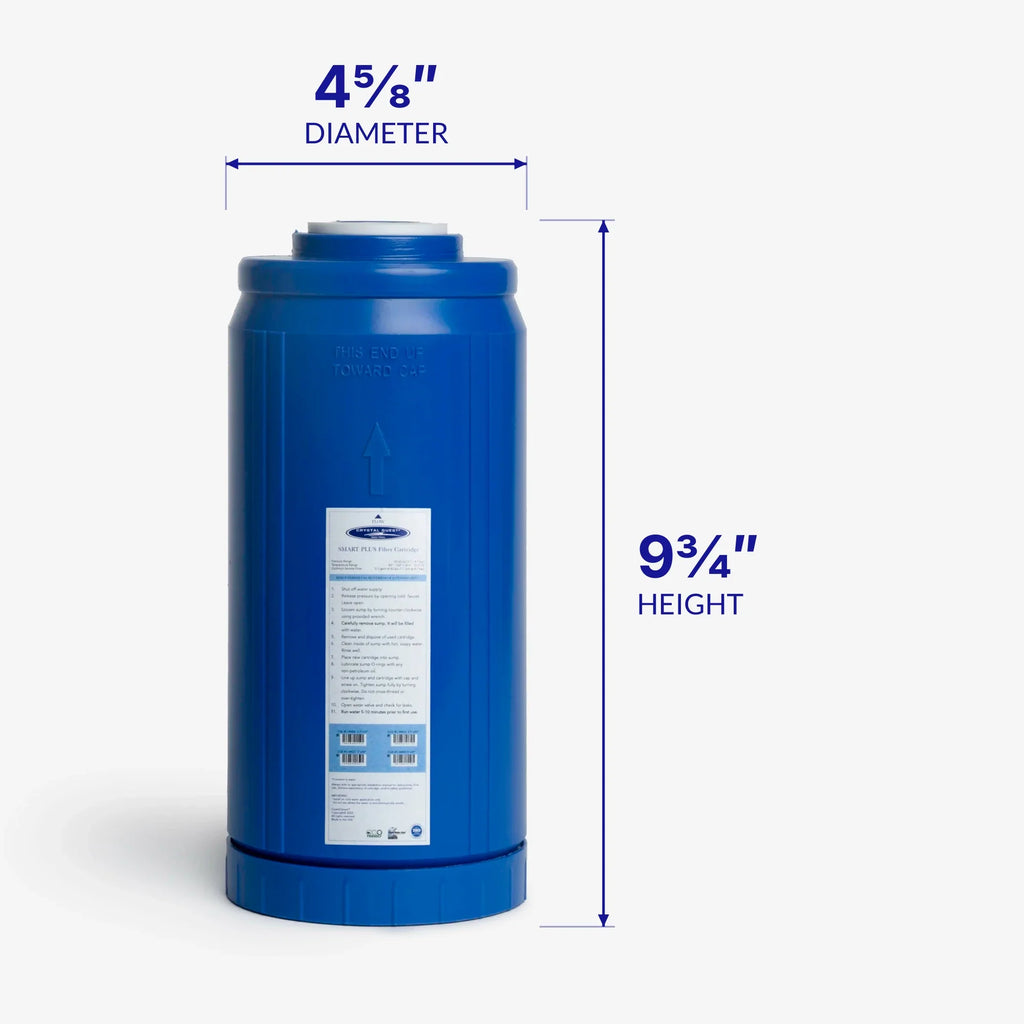 SMART filter cartridge 4-5/8" x 9-3/4" with dimensions