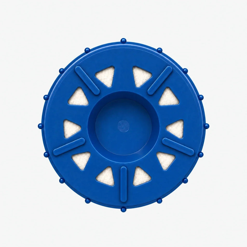 Bottom of the 2-7/8" SMART cartridge with triangular pad openings